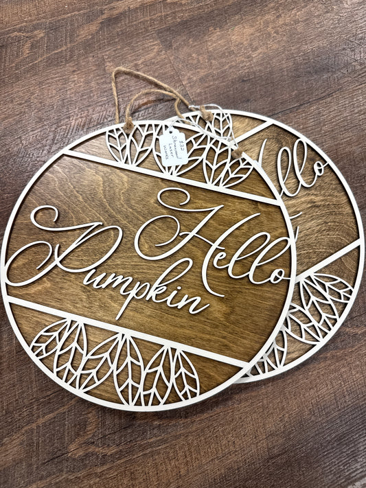 Hello Pumpkin Sign