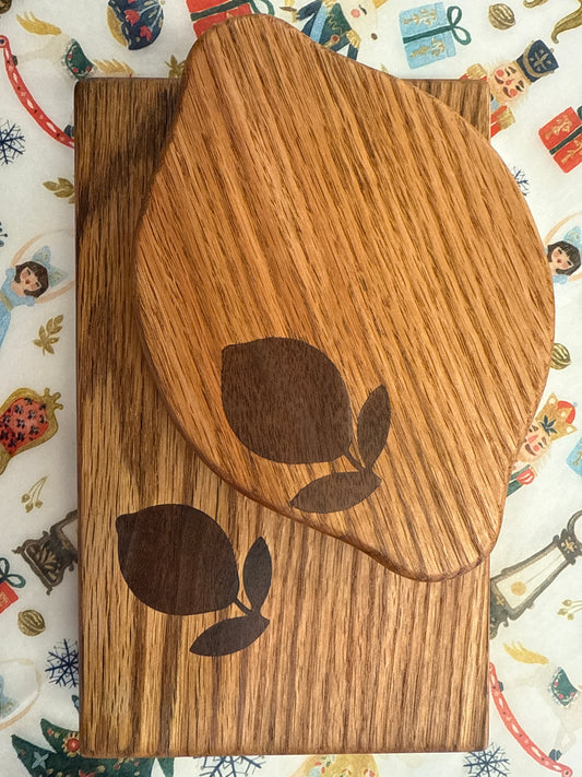 Handmade reclaimed wood from ronceverte w/black walnut inlay board