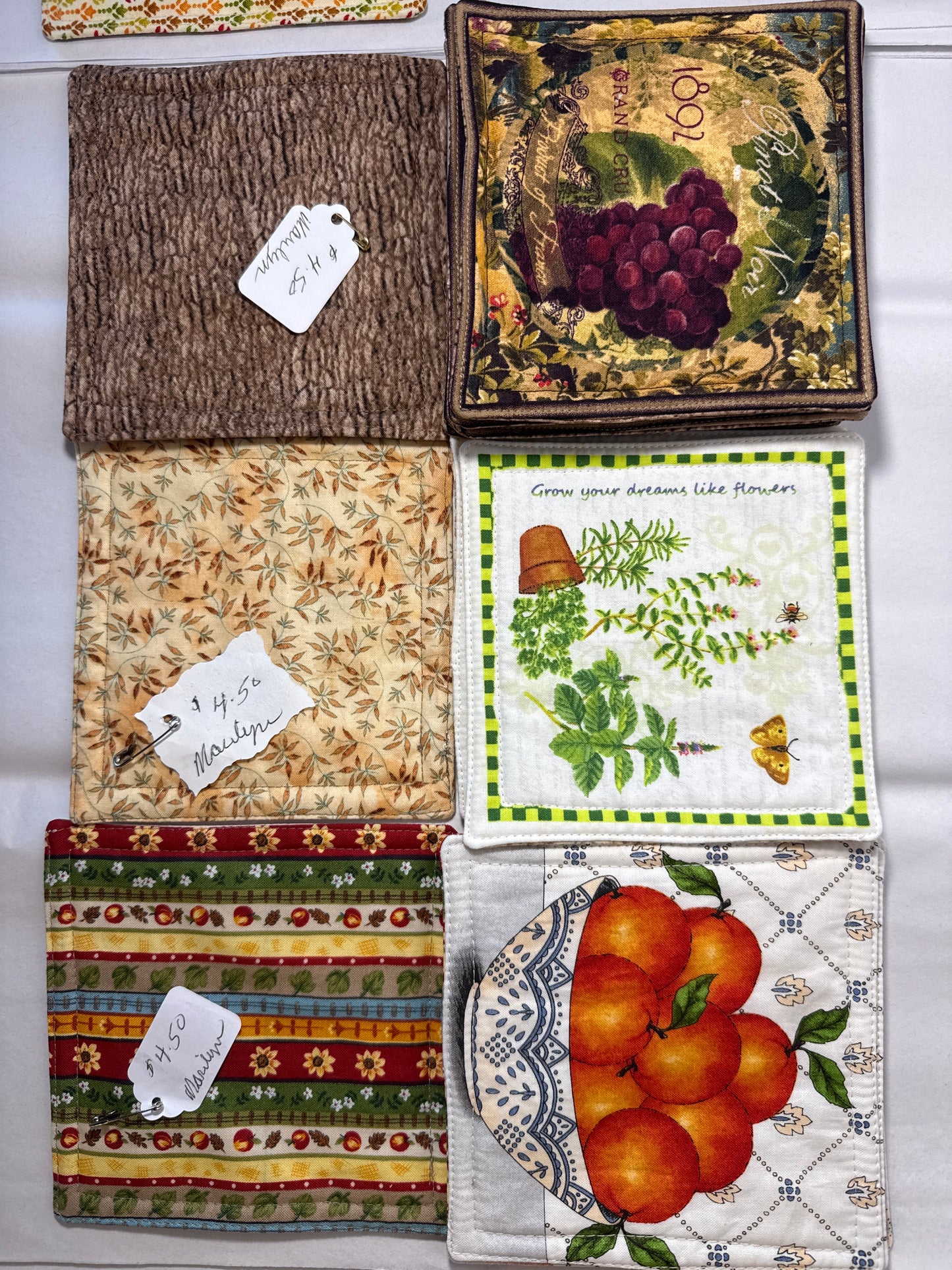 Coasters quilted assorted
