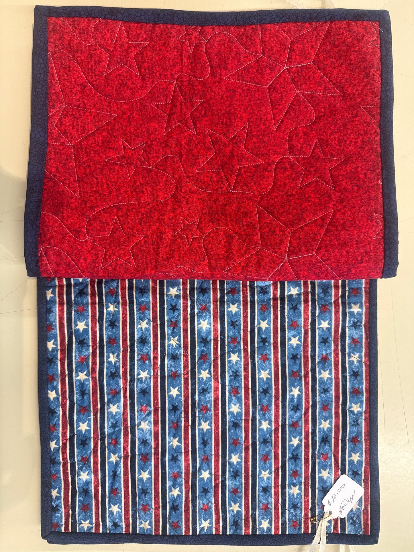 Placemats patriotic, red, white and blue