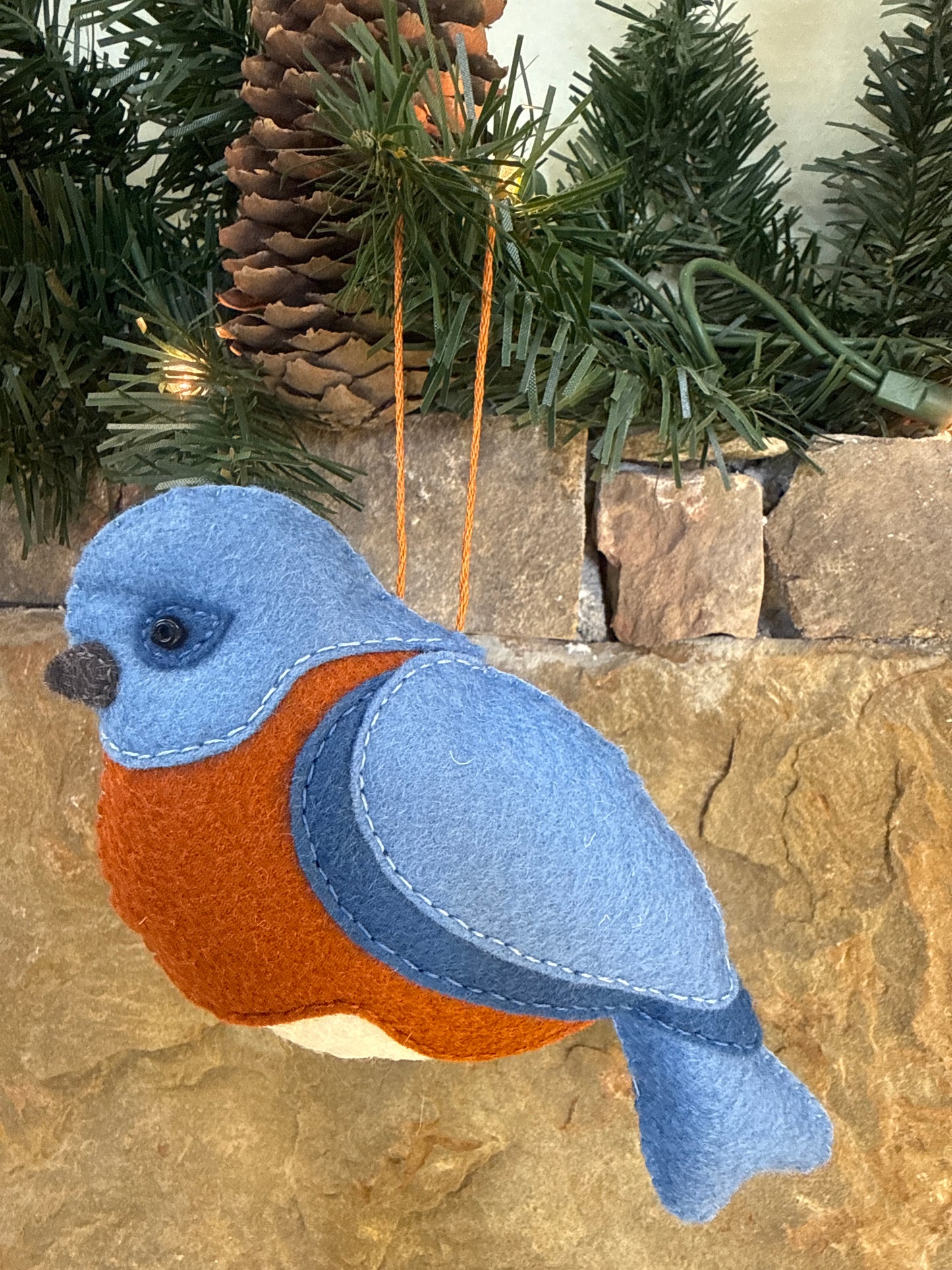 Felt bluebird