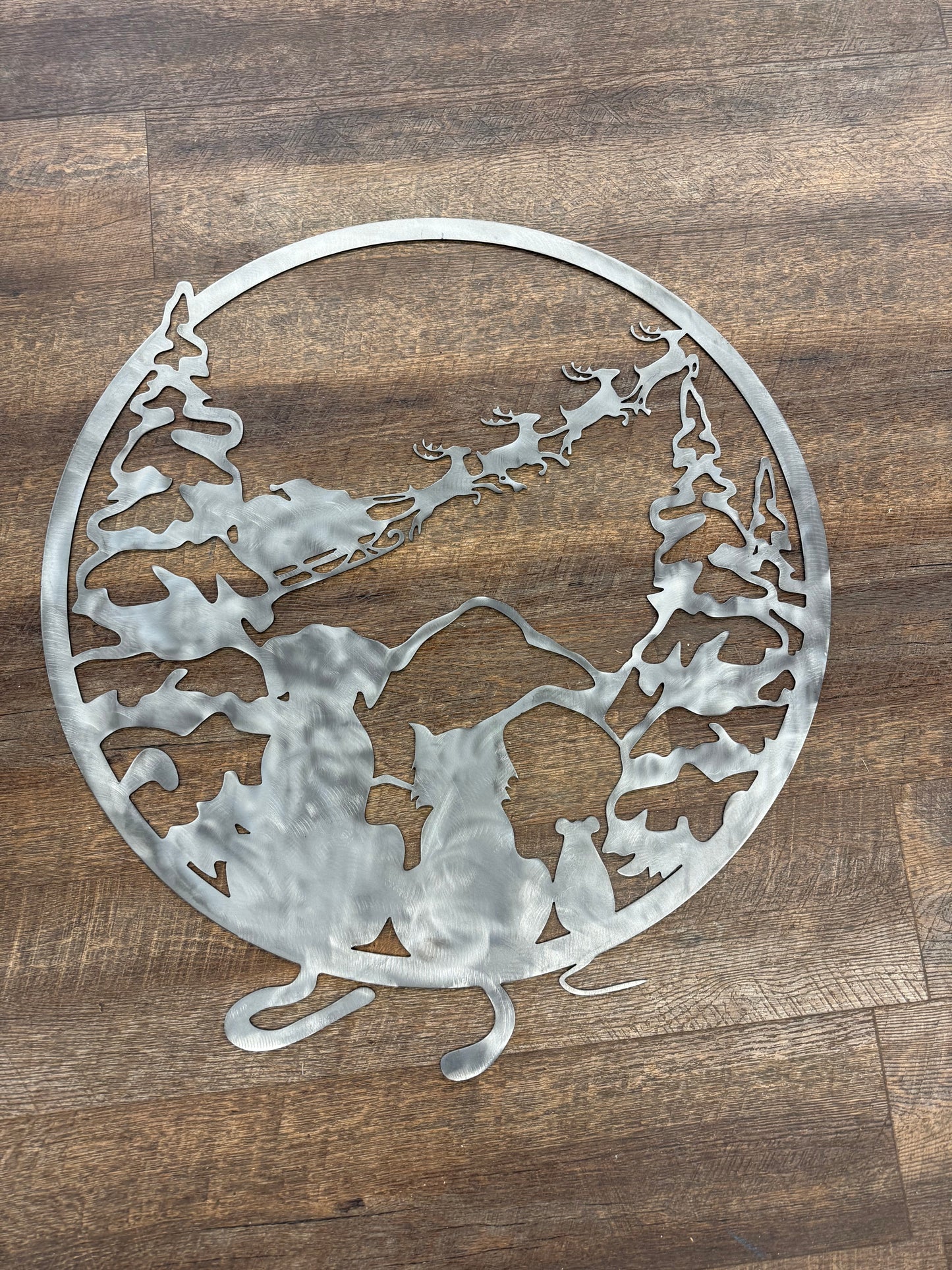 Metal Christmas decorative sign