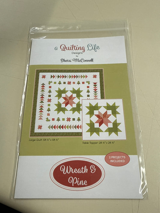 Wreath and pine a quilting life quilt pattern