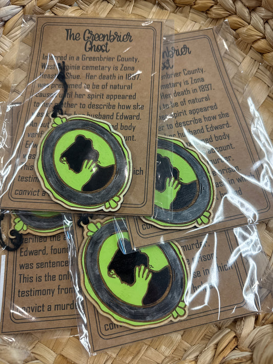 Greenbrier ghost story card