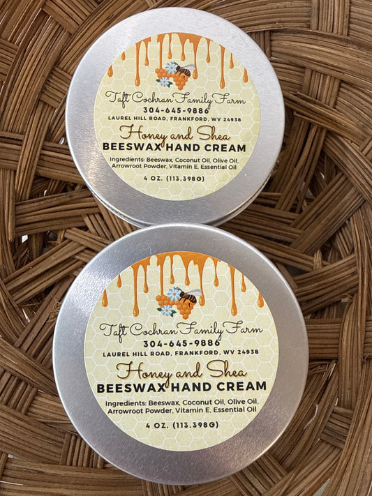 Honey and Shea beeswax hand cream 4 ounce