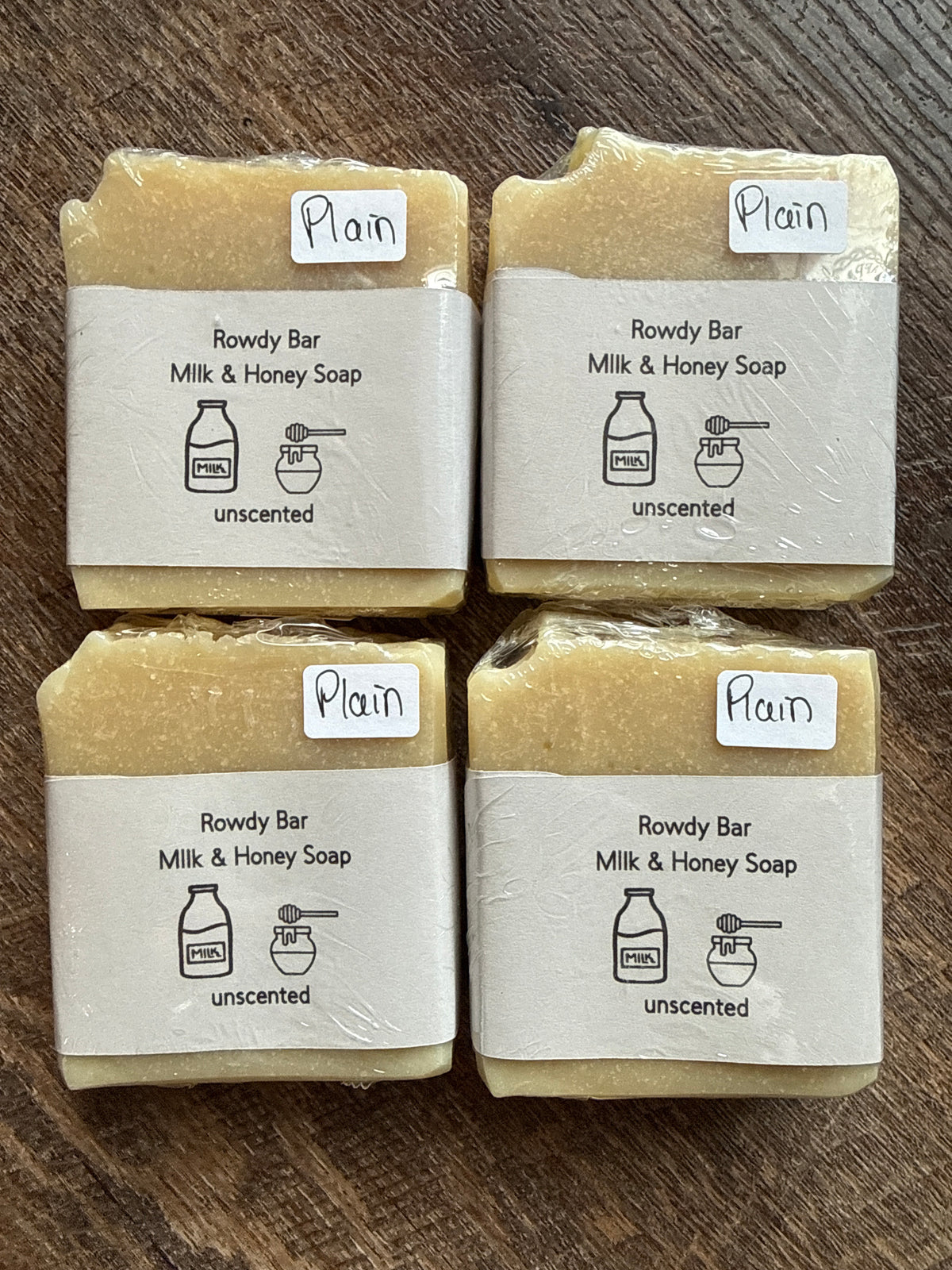 Rowdy bar milk & honey soap PLAIN