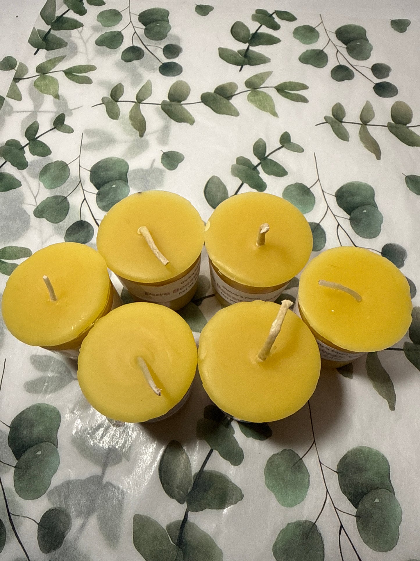 Beeswax candle votive