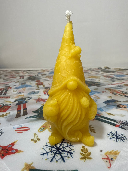 Beeswax candle gnome