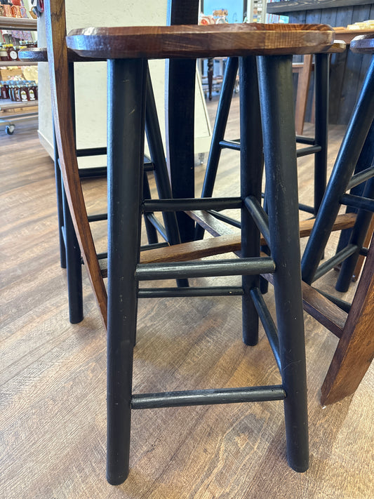 36” wood table and two stools