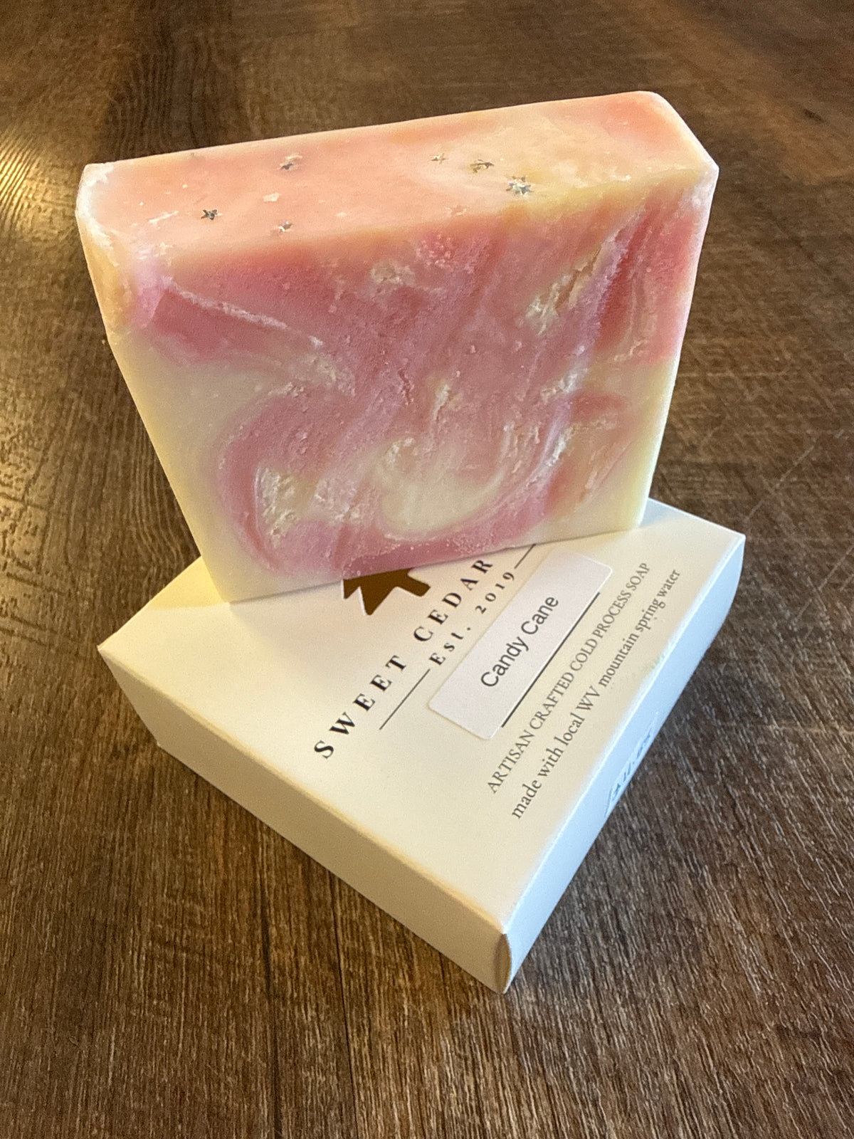 Candy cane bar soap