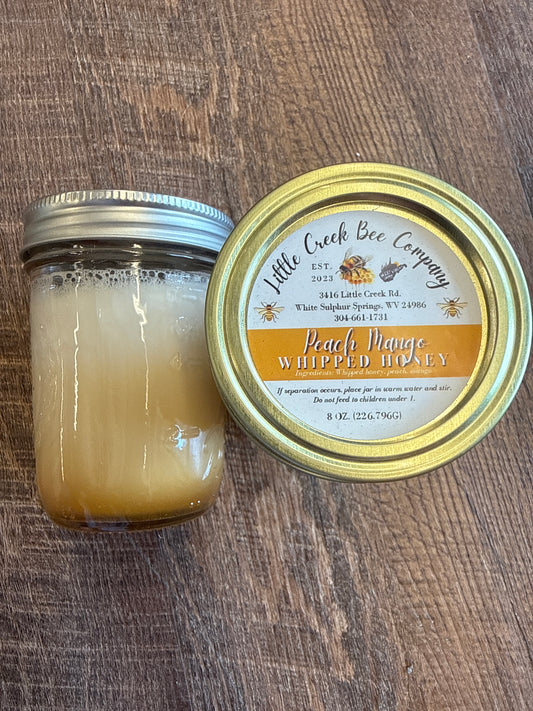 Peach, mango whipped honey 8 ounce jar