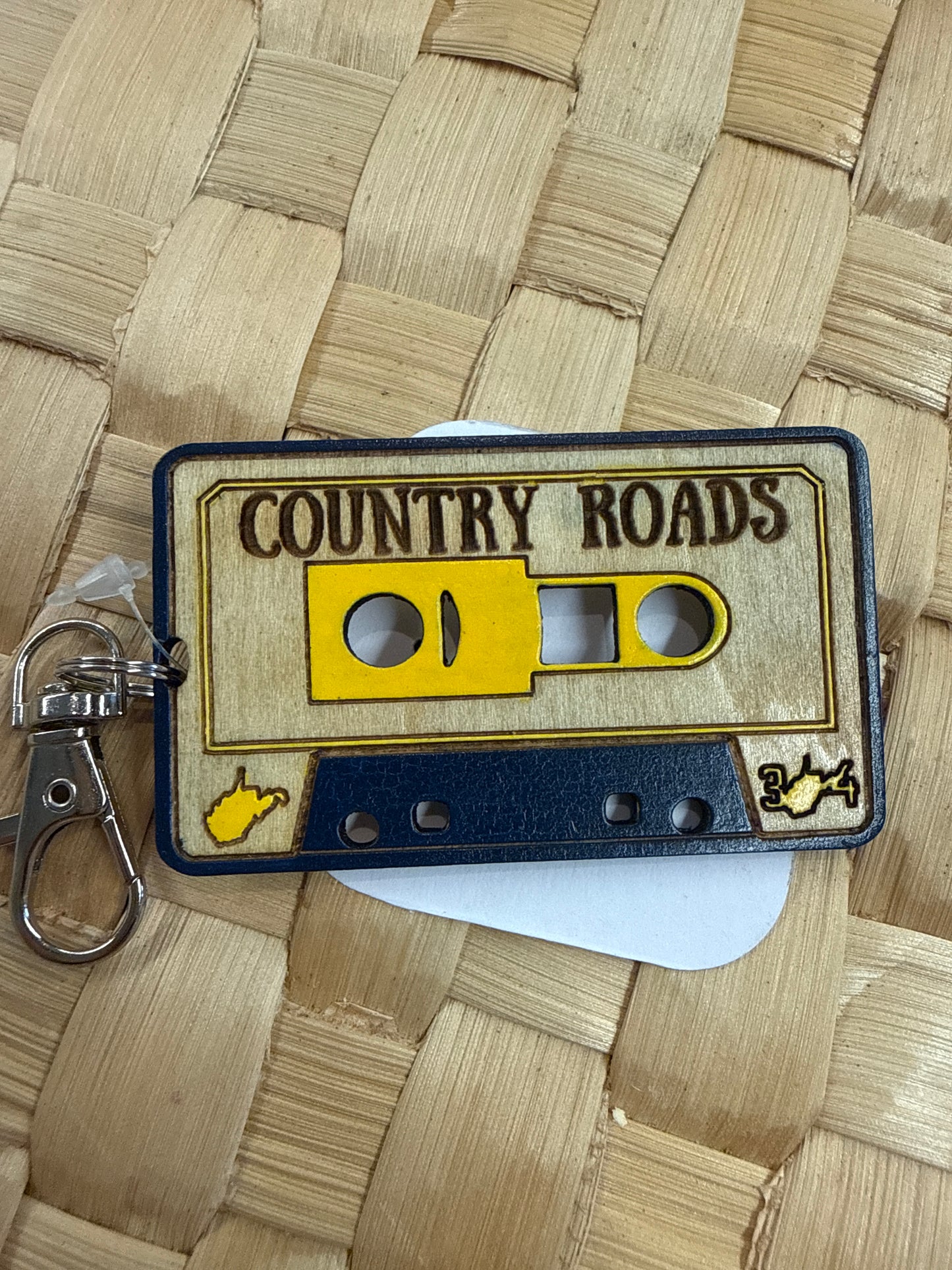 Country roads tape keychain