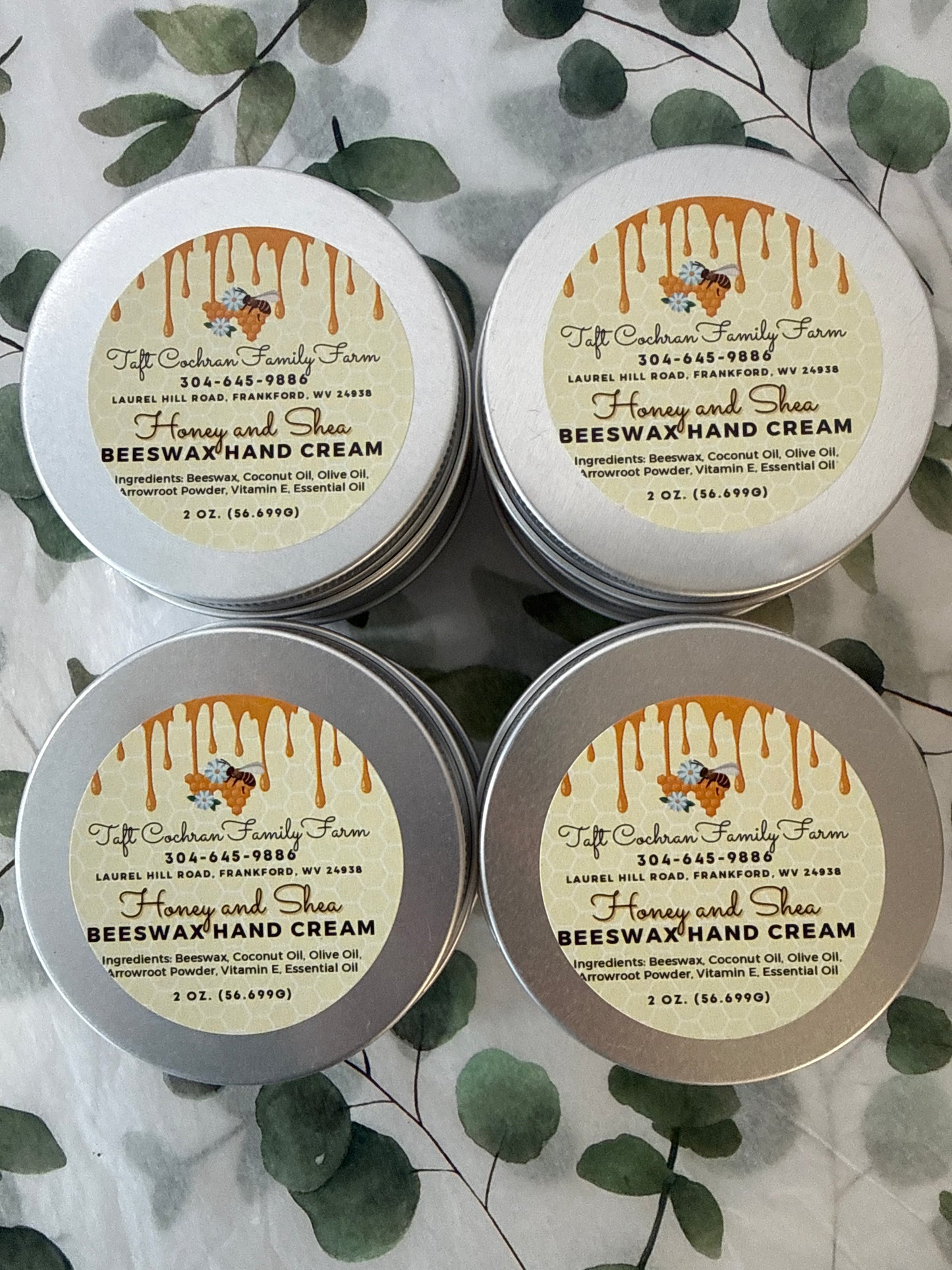Honey and Shea beeswax hand cream 2 ounce