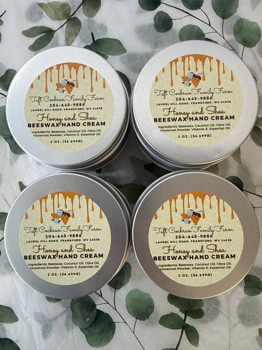 Honey and Shea beeswax hand cream 2 ounce