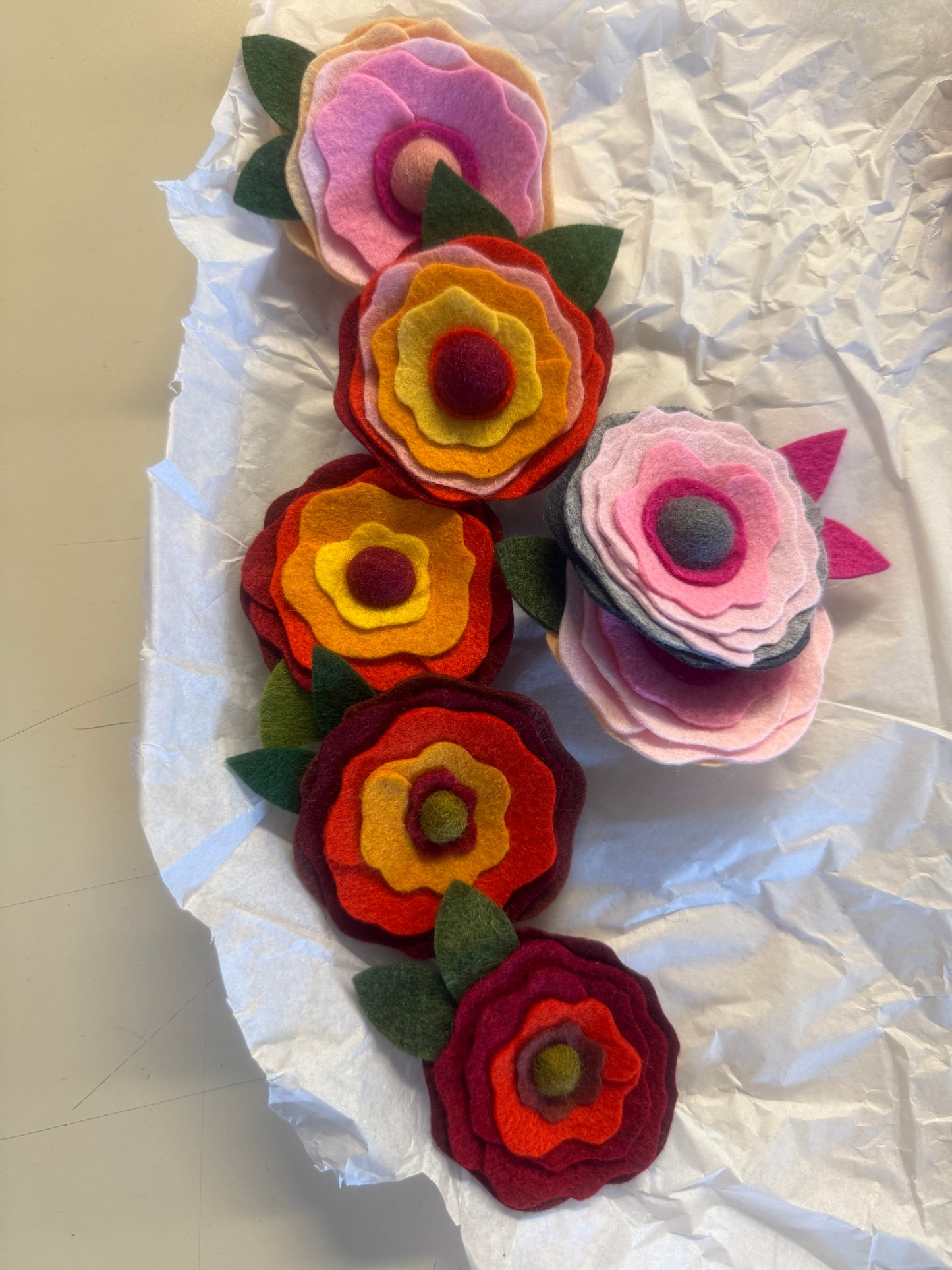 Felt Flower hair clip assorted colors