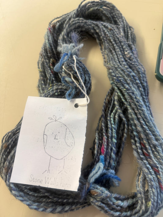 Yarn 43 GR, 32 YDS Blues/Gray hues