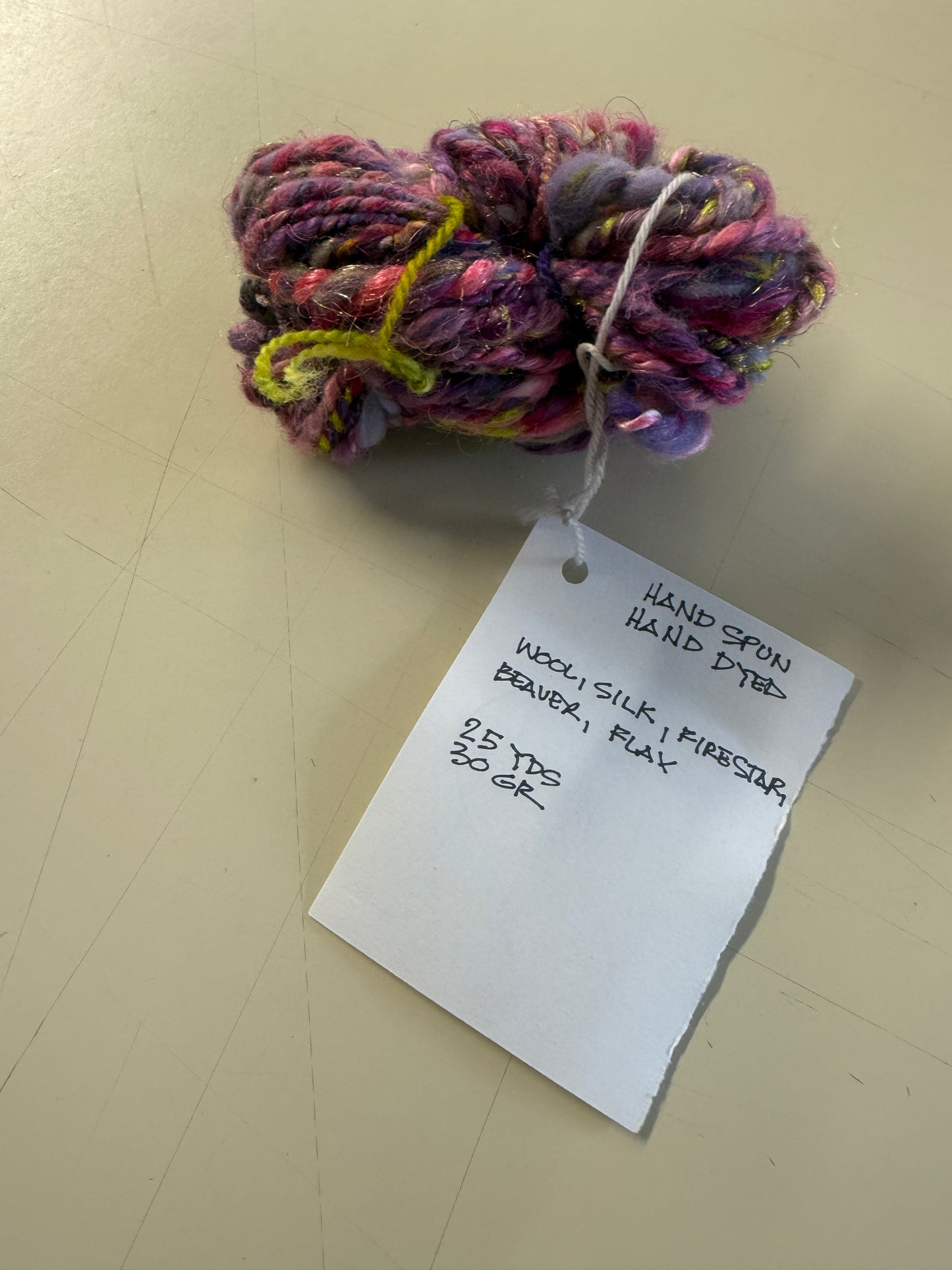 Yarn 30 GR, 25 YDS Pink/Green