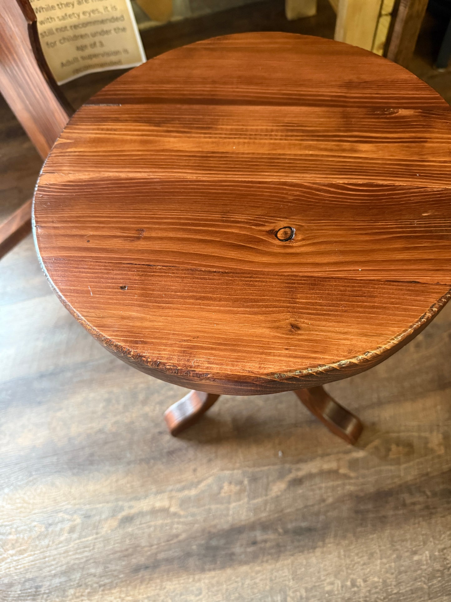Plant stand three legged Provincial stain (reddish)